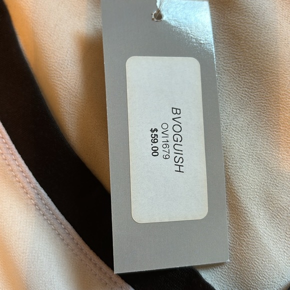 OVI B Voguish Sheer colorblock pullover Sz Med NWT - Picture 4 of 5